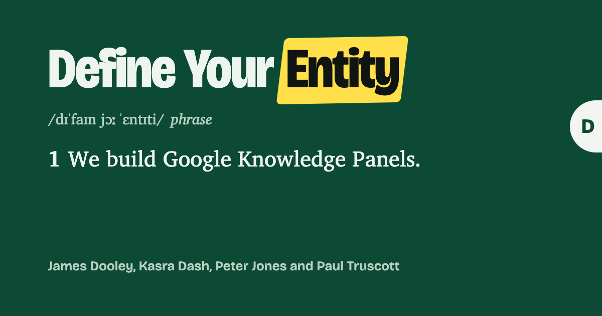 Define Your Entity, Knowledge Panels for entrepreneurs and business owners