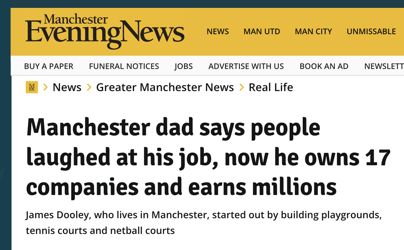 Manchester Evening News feature on James Dooley, founder of FatRank