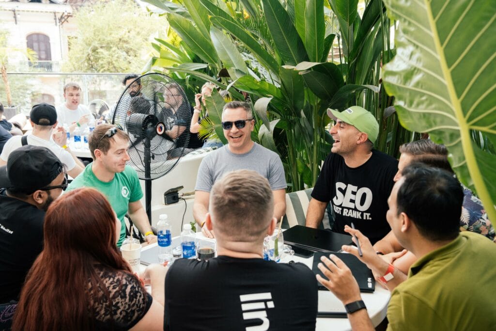 Steve Toth and James Dooley Laughing at SEO Mastermind